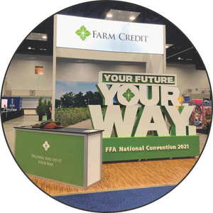 Stand out at your next event with custom trade show displays! Bold, lightweight, and eye catching displays designed to showcase your brand and leave a lasting impression.